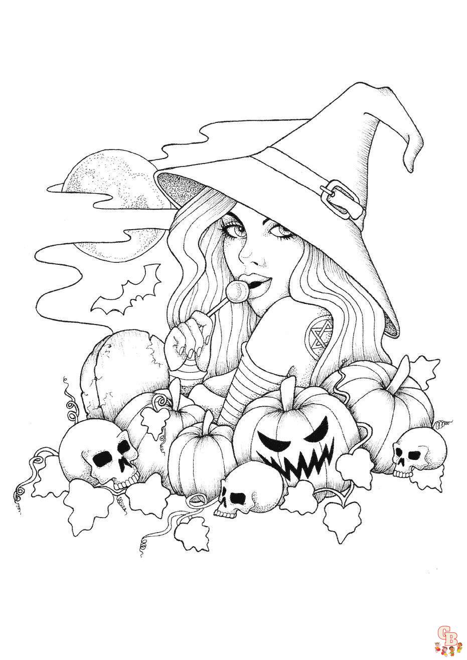 witch coloring pages