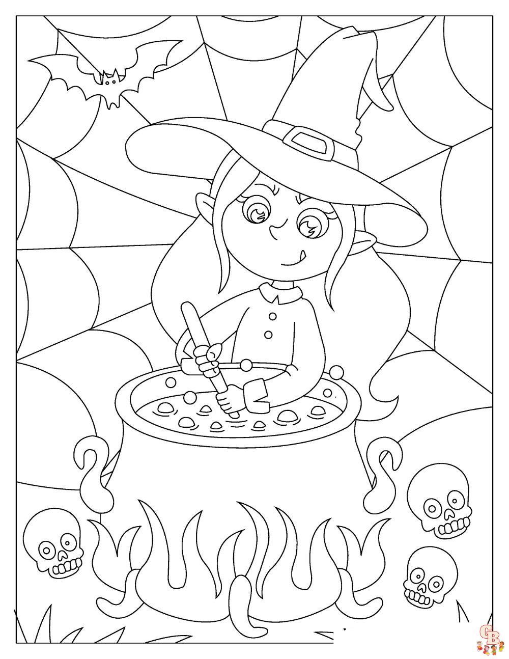 witch coloring pages