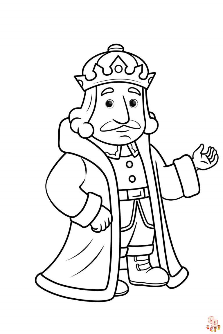 King Coloring Pages - Free Printable Sheets for Kids | GBcoloring