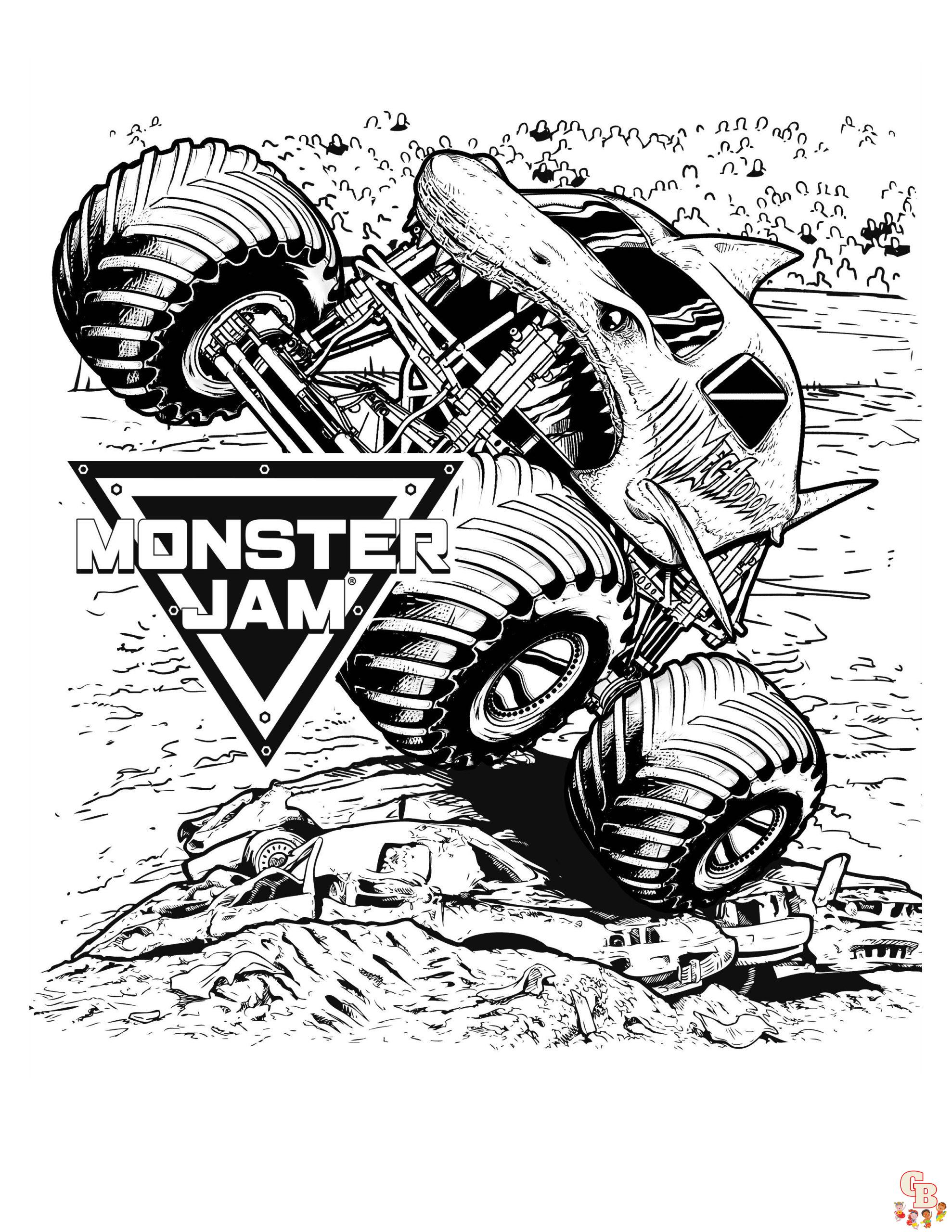 monster jam coloring pages 10