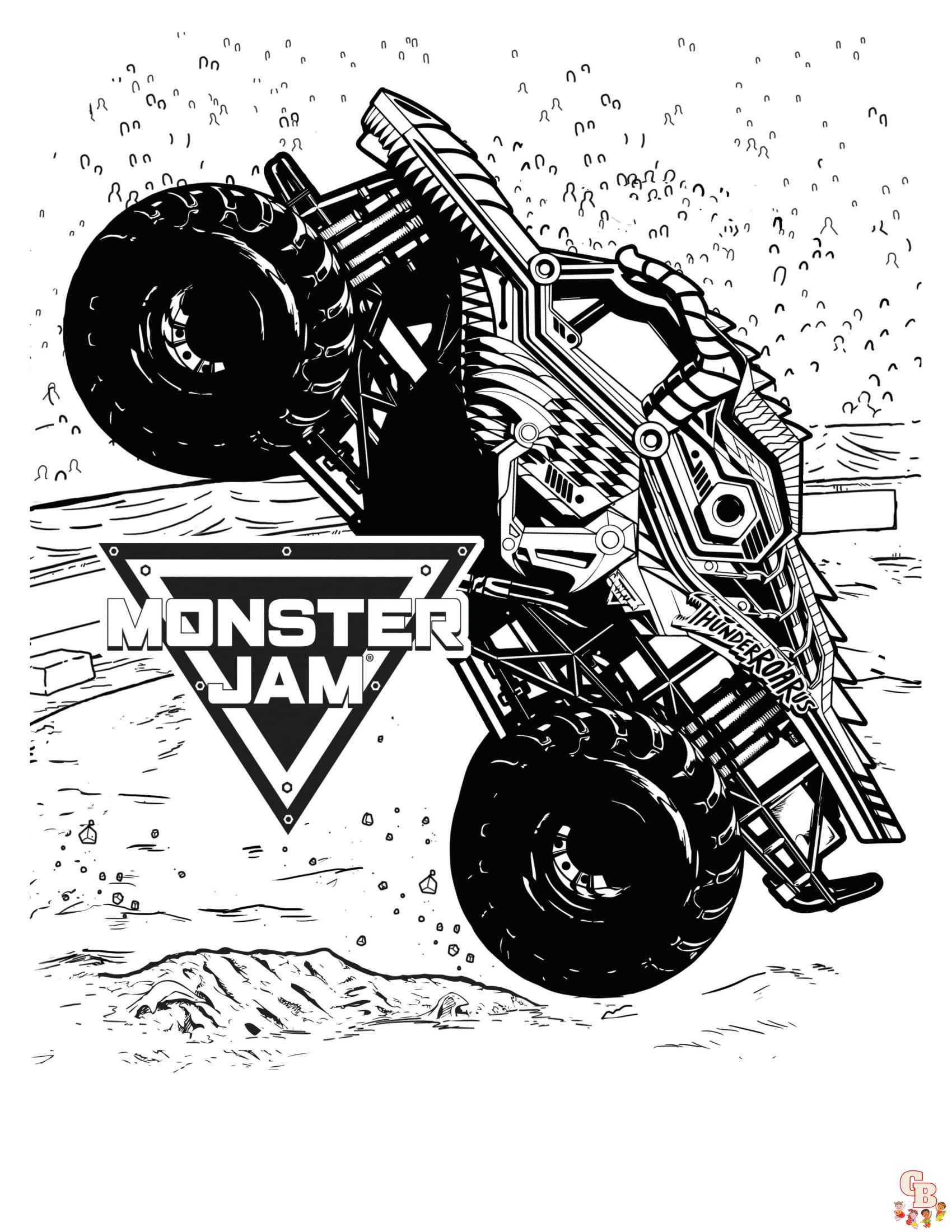 monster jam coloring pages 16