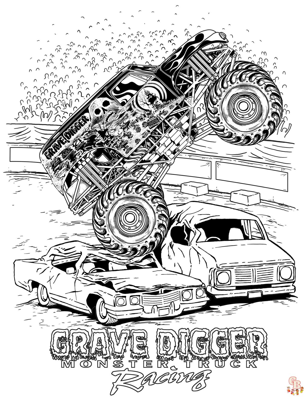 monster jam coloring pages 2