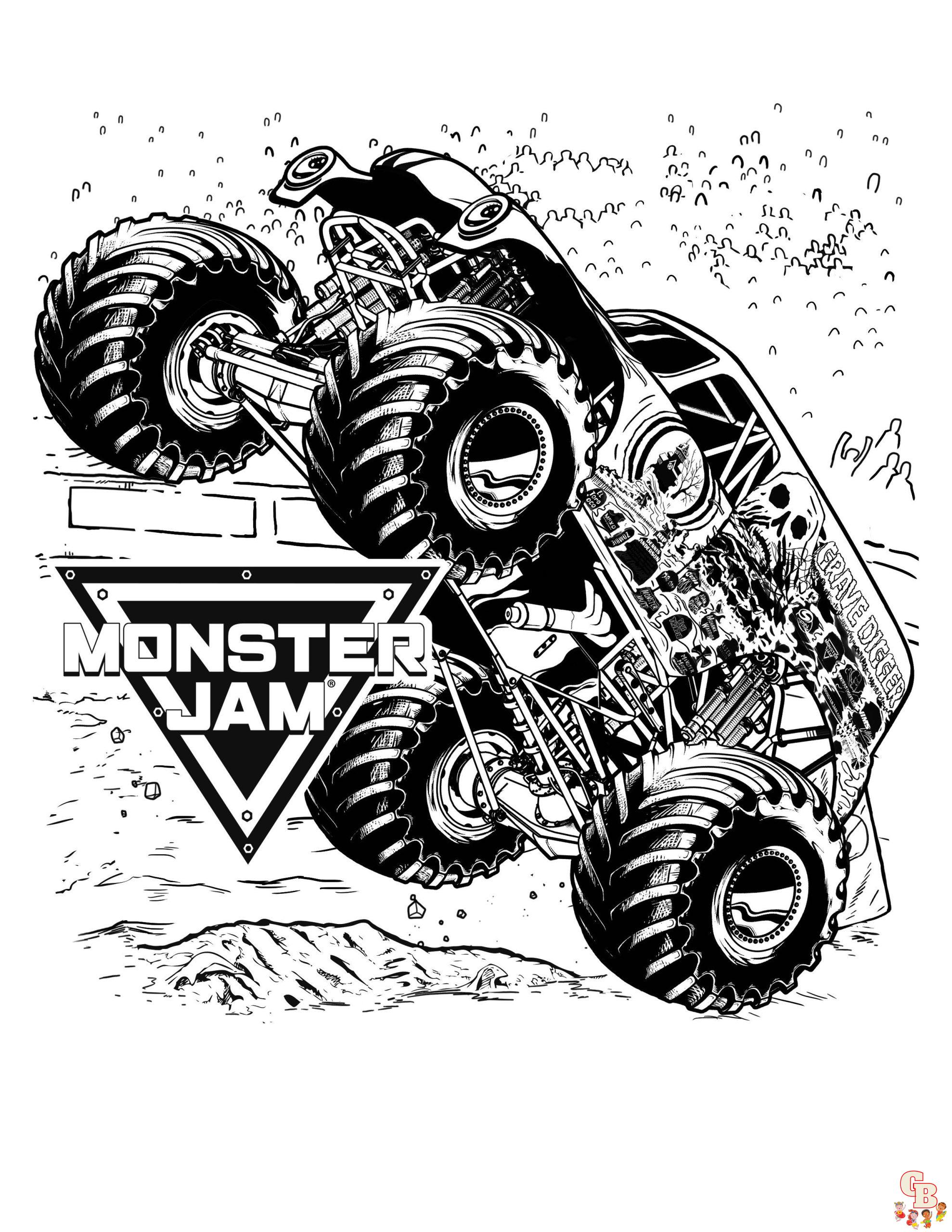 monster jam coloring pages 8