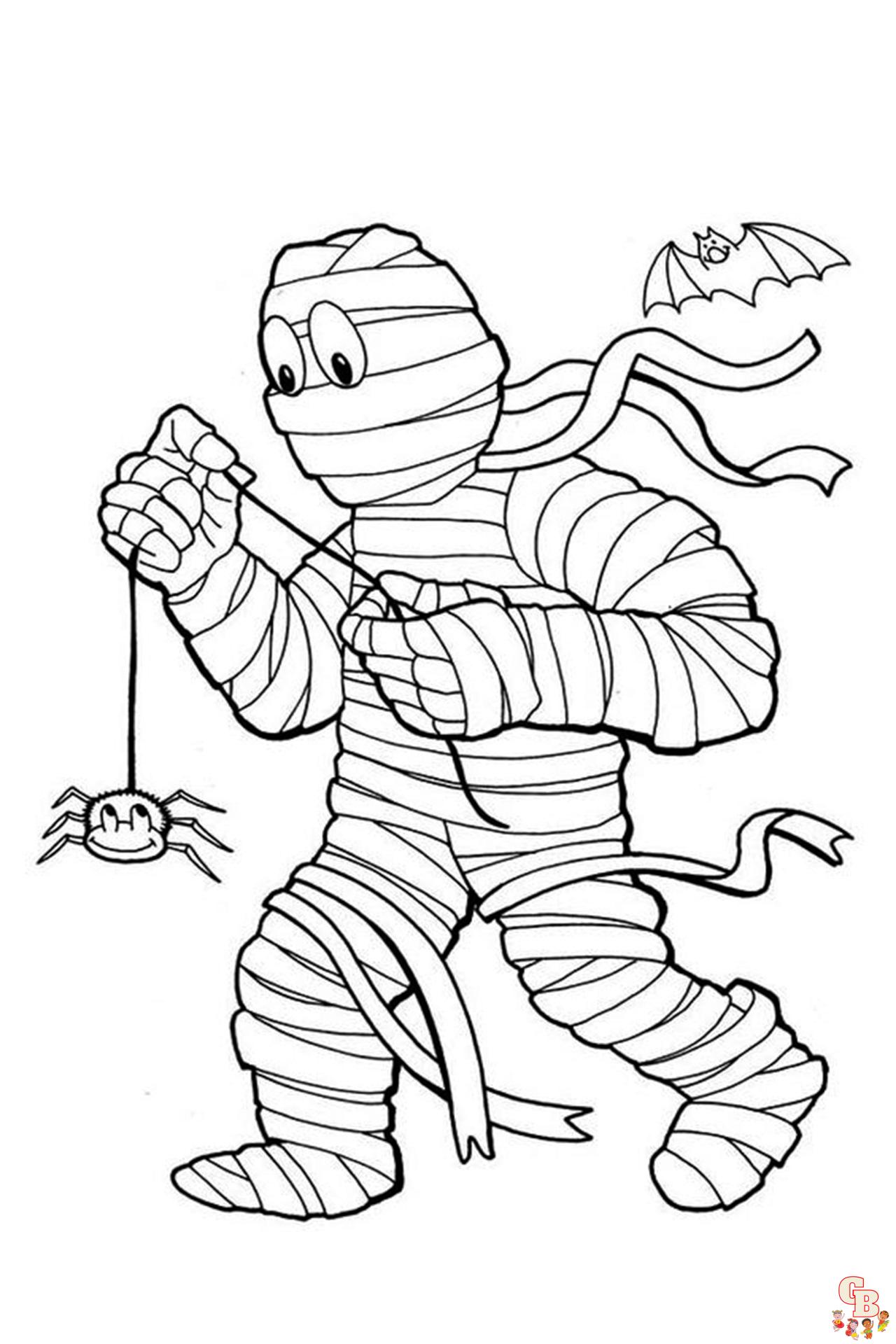 mummy coloring pages 1