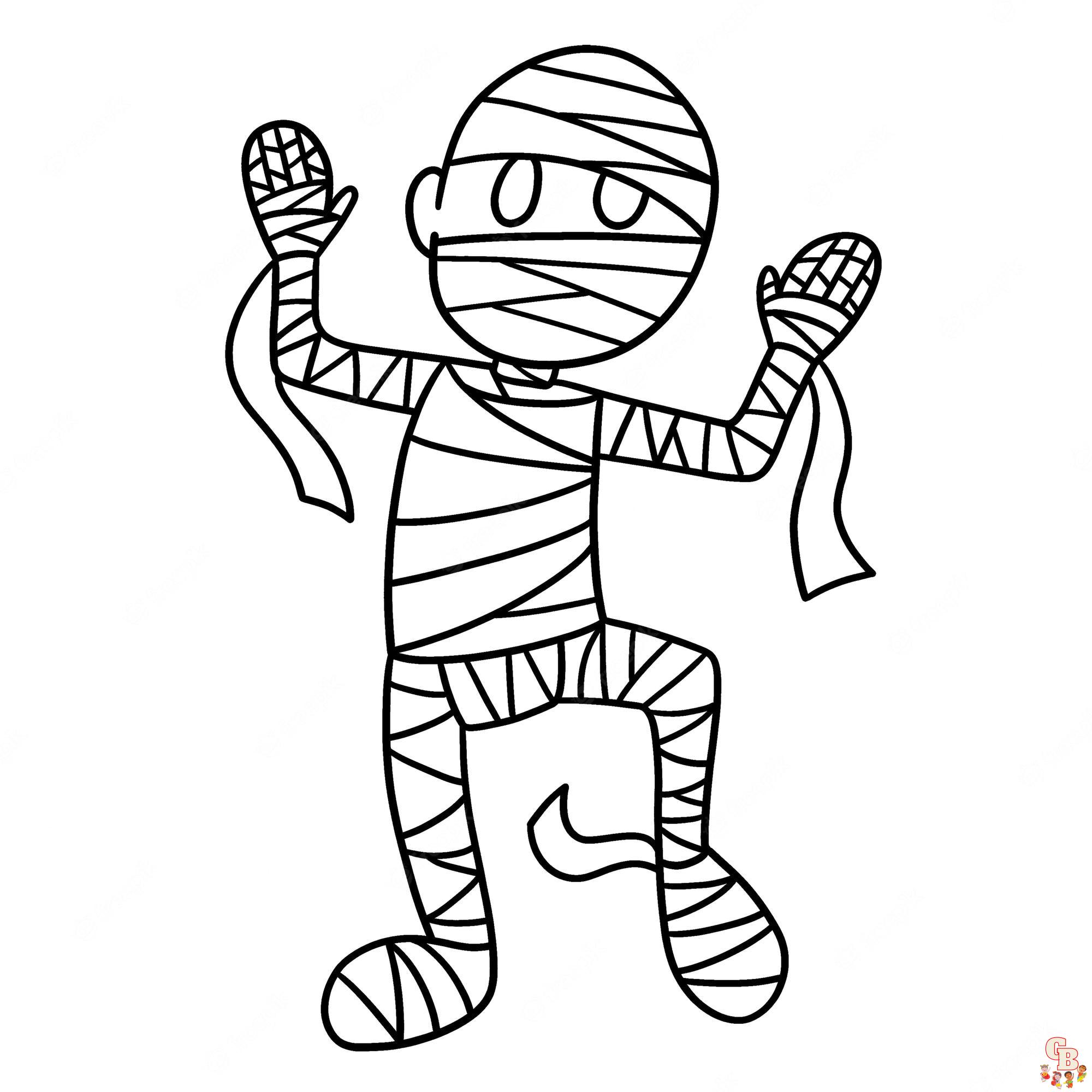 mummy coloring pages 2