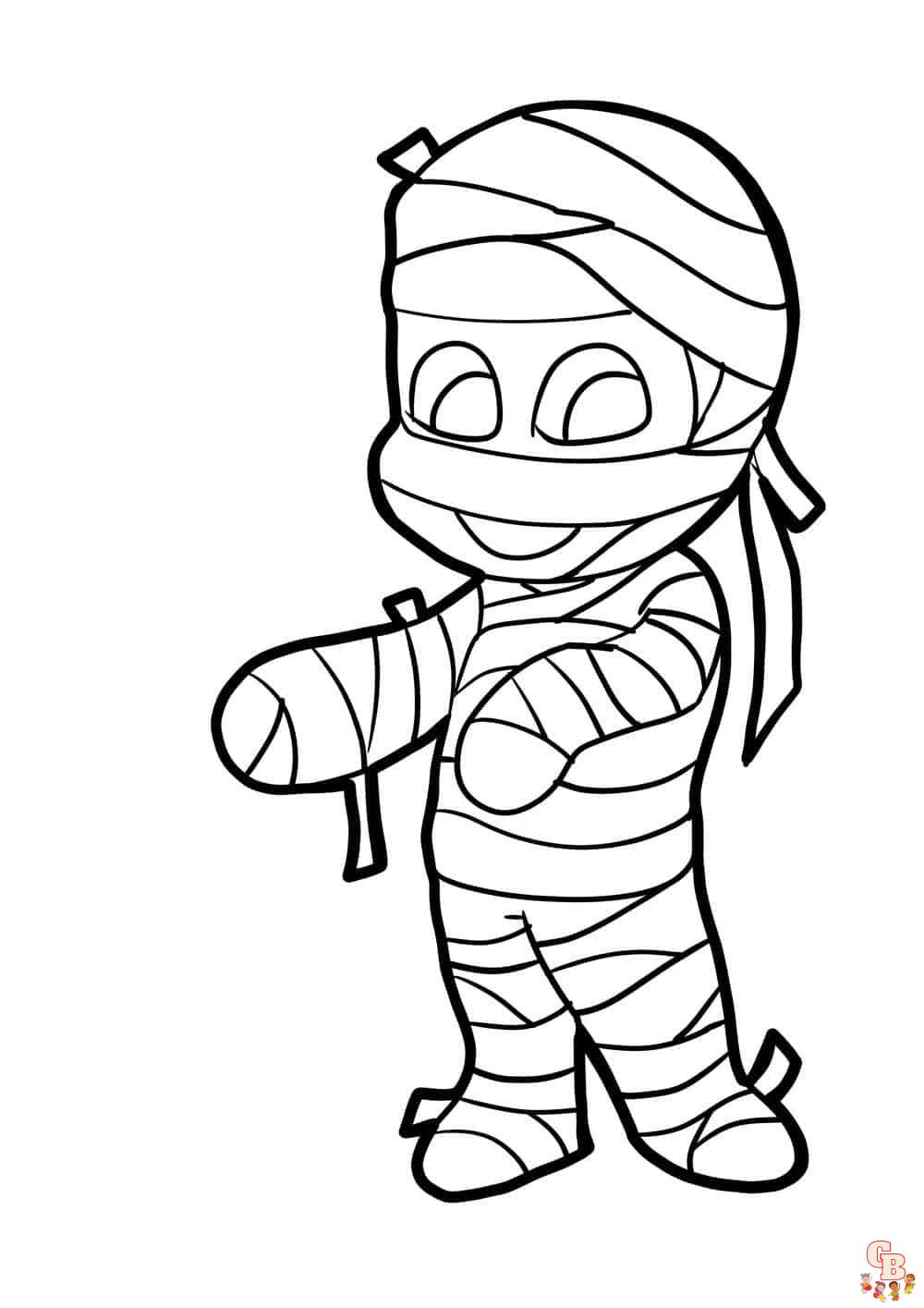 mummy coloring pages 3