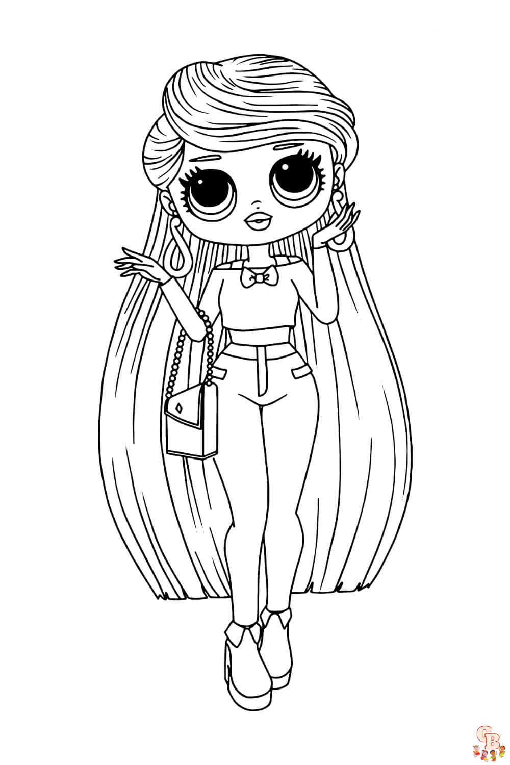 omg fashion lol omg doll coloring pages 11