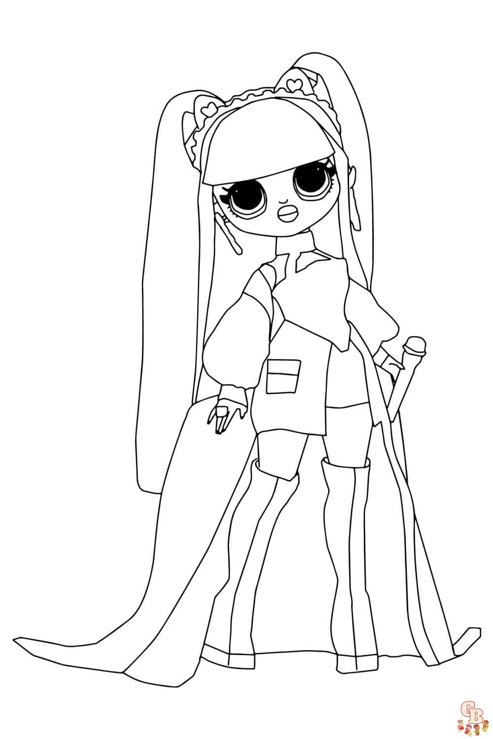 omg fashion lol omg doll coloring pages 12