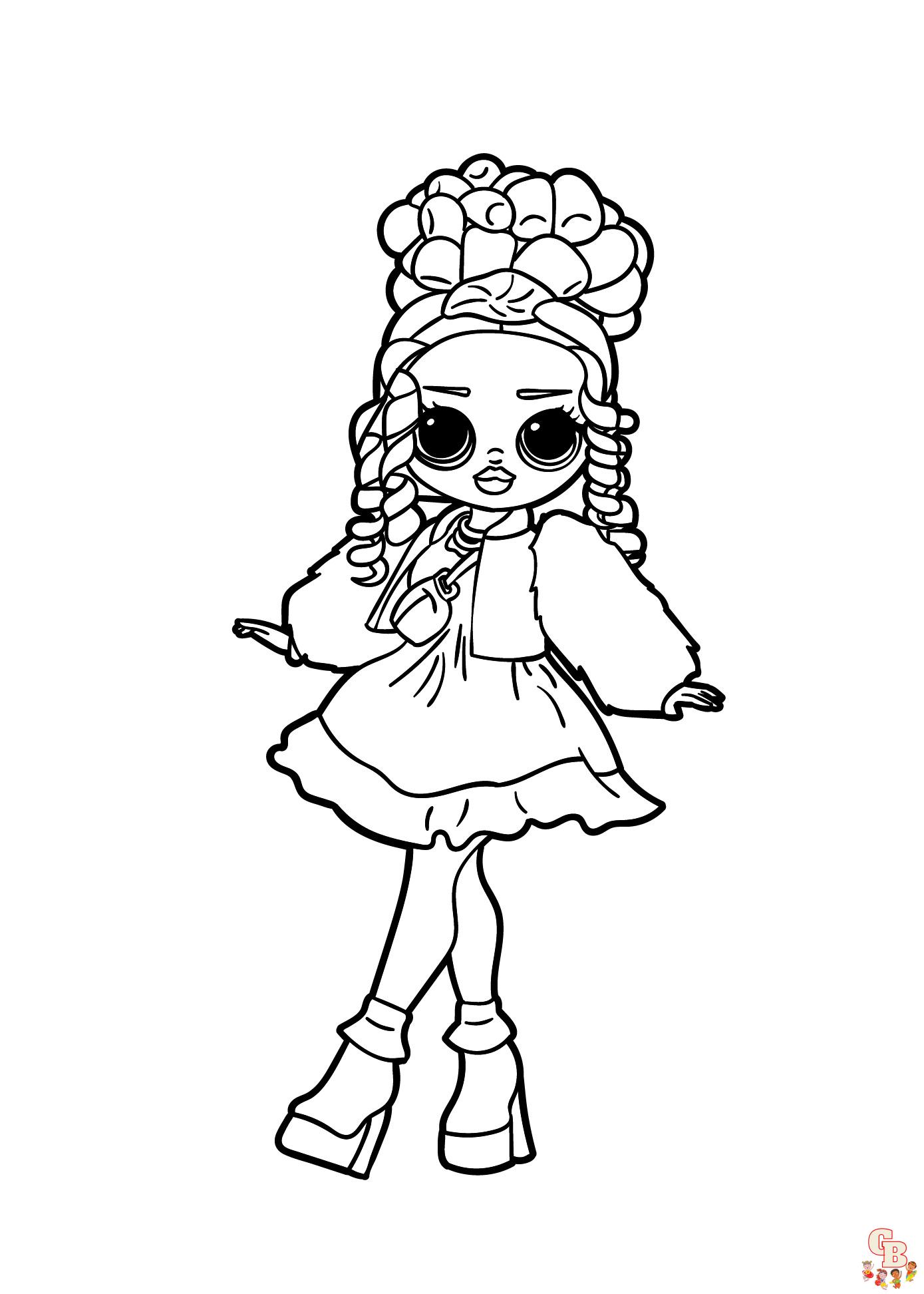 Omg Fashion Lol Omg Doll Coloring Pages - Free Printable Sheets