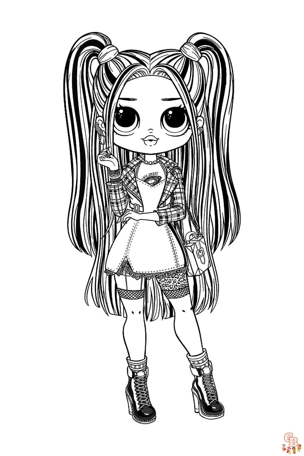 OMG Fashion LOL OMG Doll Coloring Pages - Free Printable Sheets