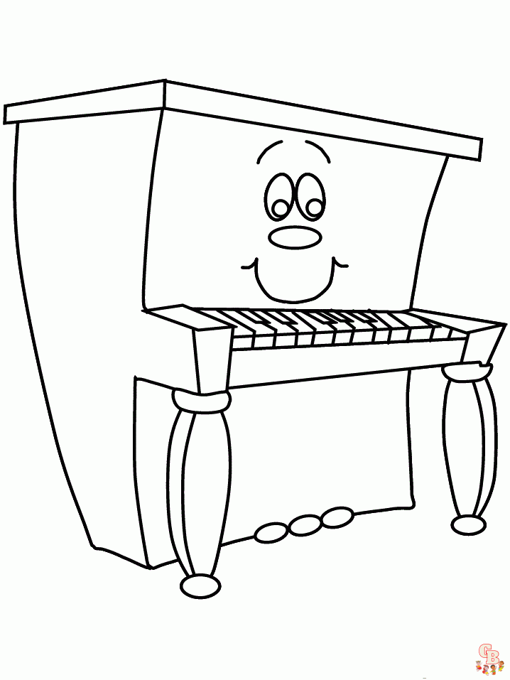 Páginas Para Colorear De Piano Hojas Imprimibles Gratis Para Niños Gbcoloring 3276