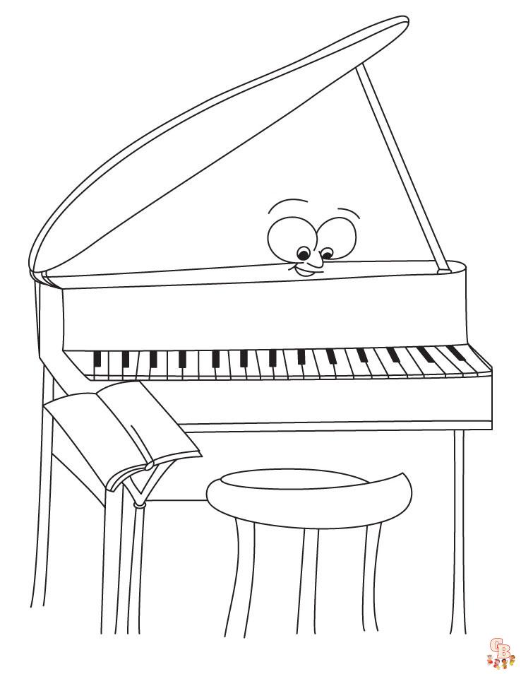 piano desene de colorat 1