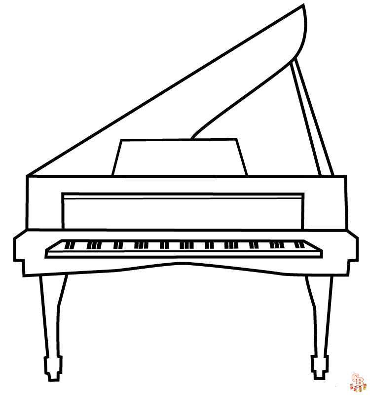 piano desene de colorat 2