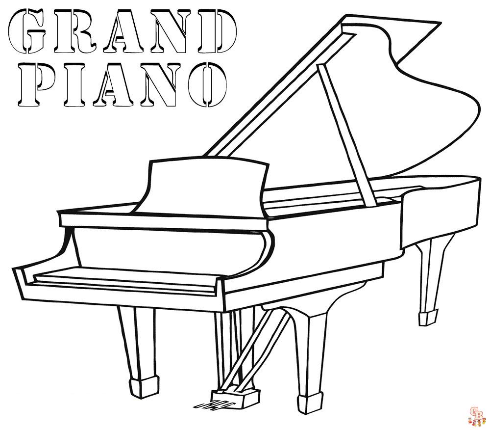 piano desene de colorat 4