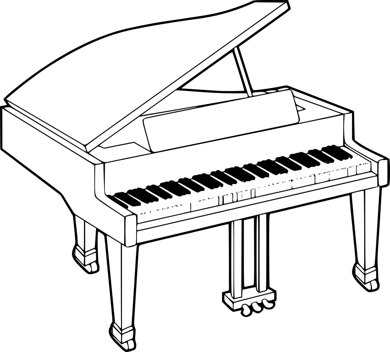 piano desene de colorat 5
