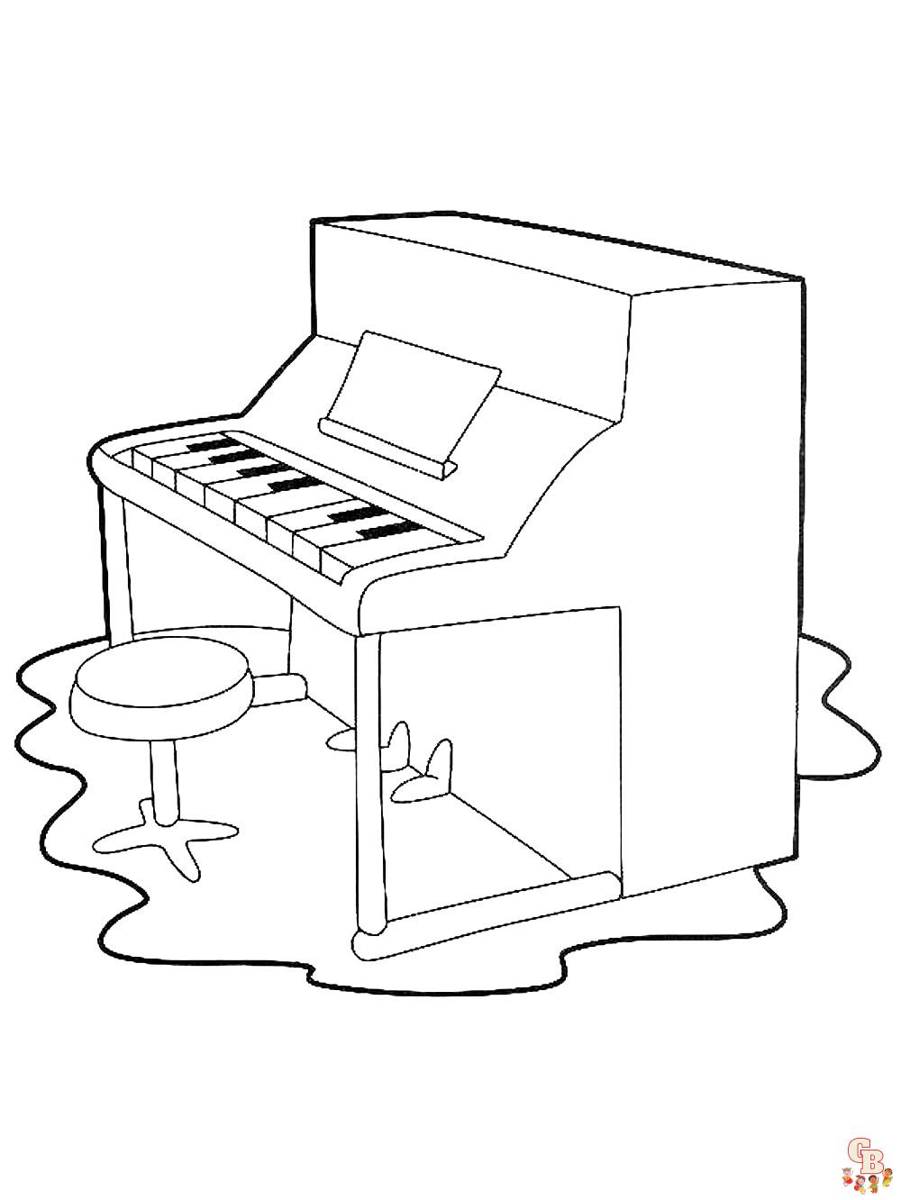 piano coloring pages 6