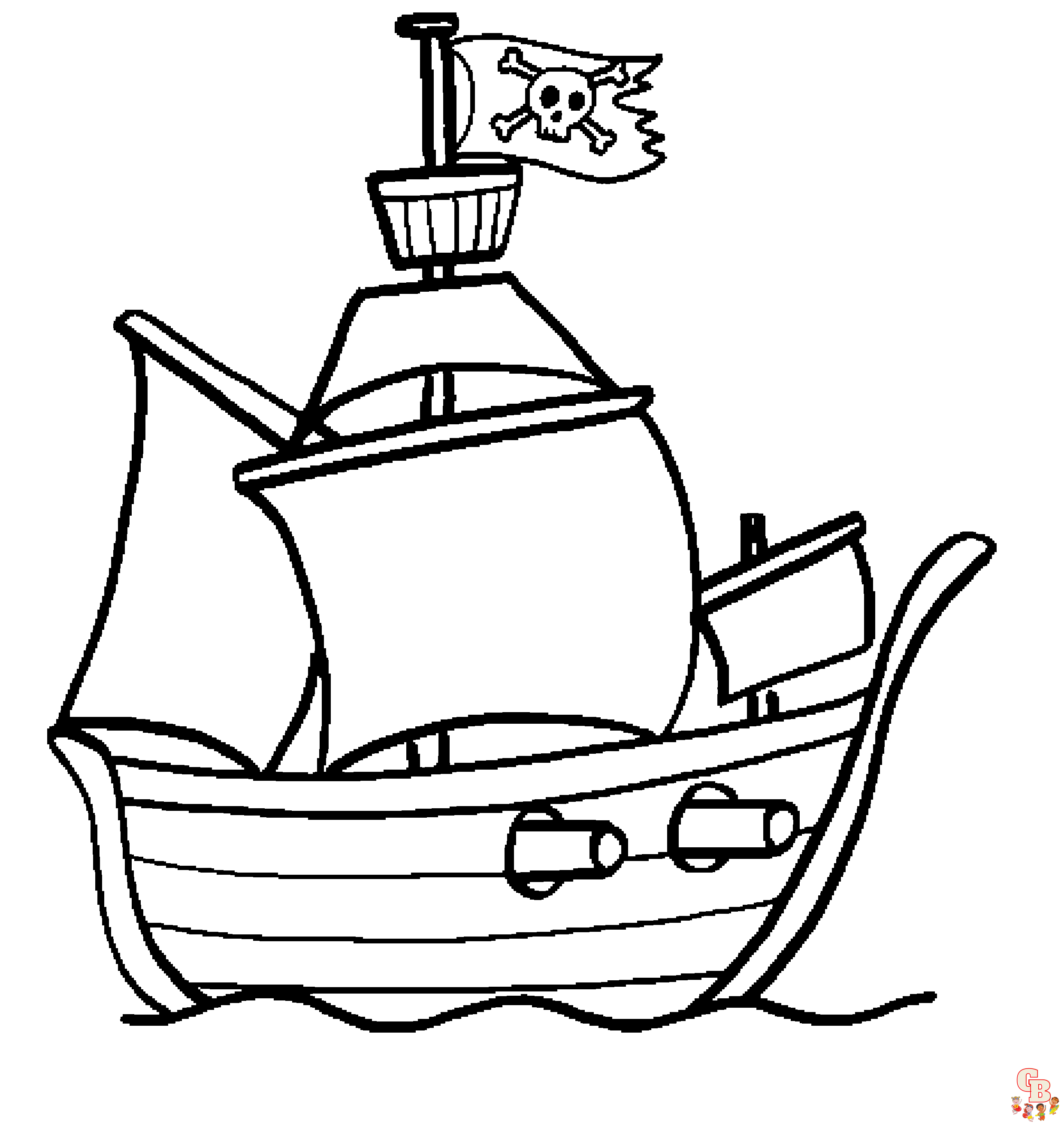 pirate ship coloring pages 1