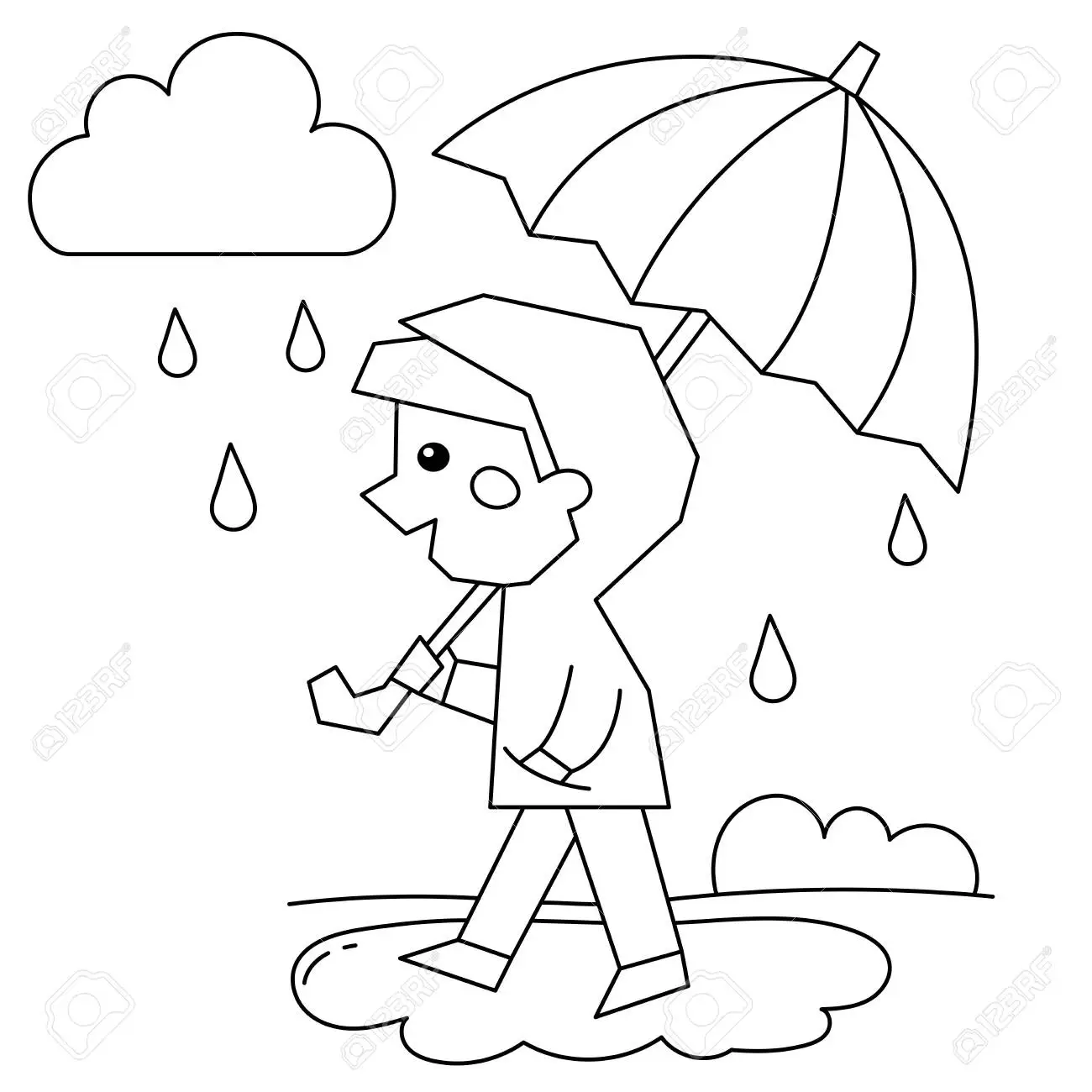 rain coloring pages 2