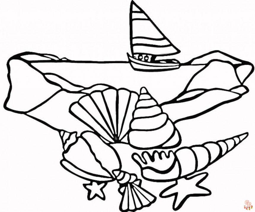 sea shell coloring pages 7