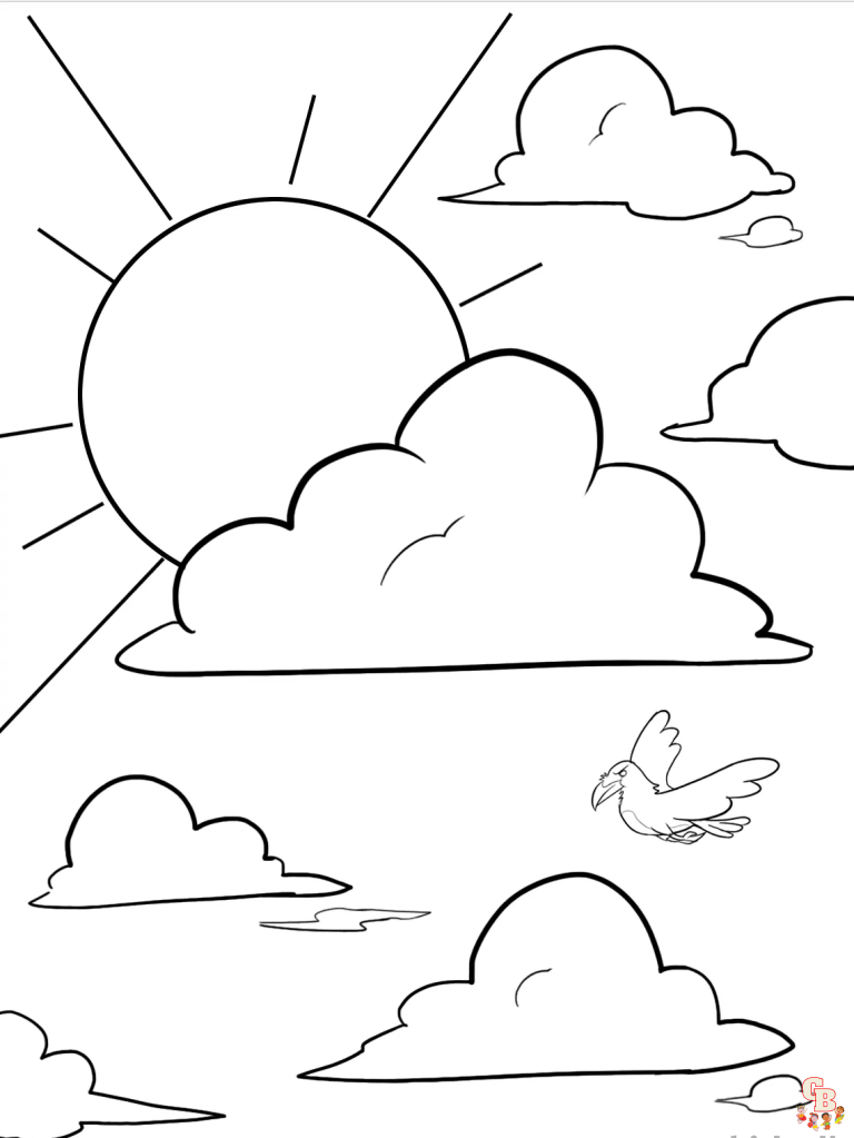 Explore Free and Printable Sky Coloring Pages on GBcoloring
