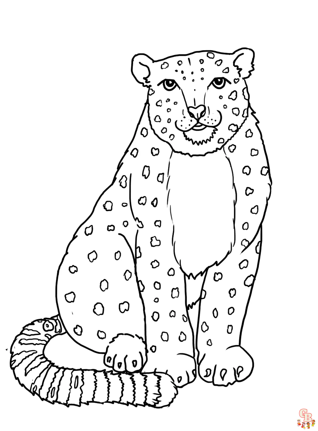 snow leopard coloring pages 4