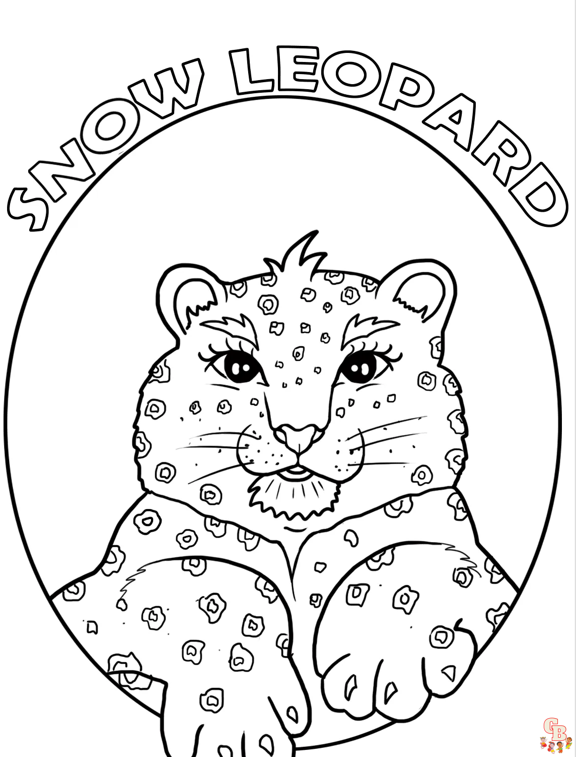 snow leopard coloring pages 5