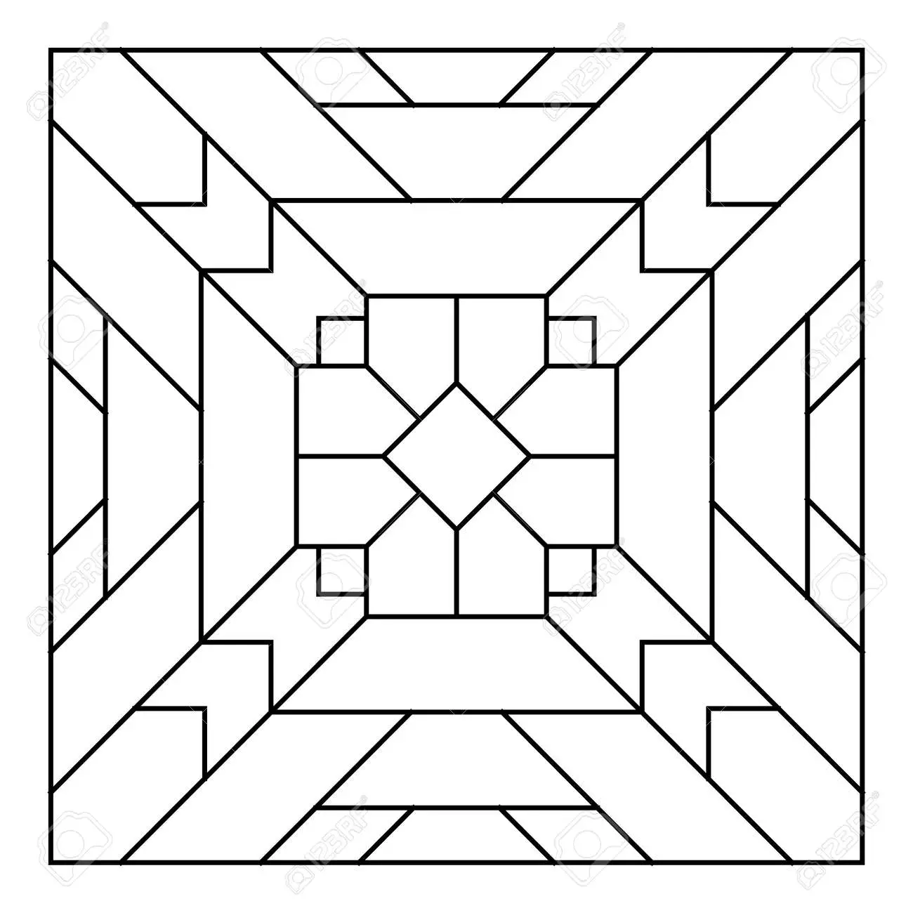 square coloring pages 1