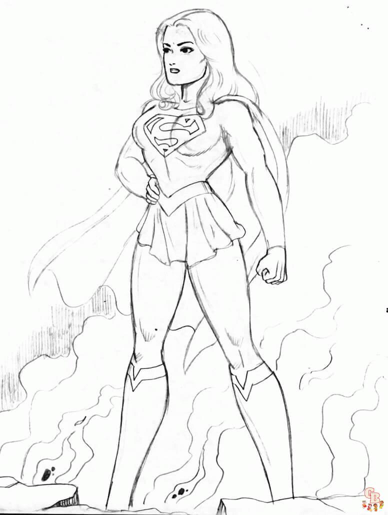 Super Girl Coloring Pages