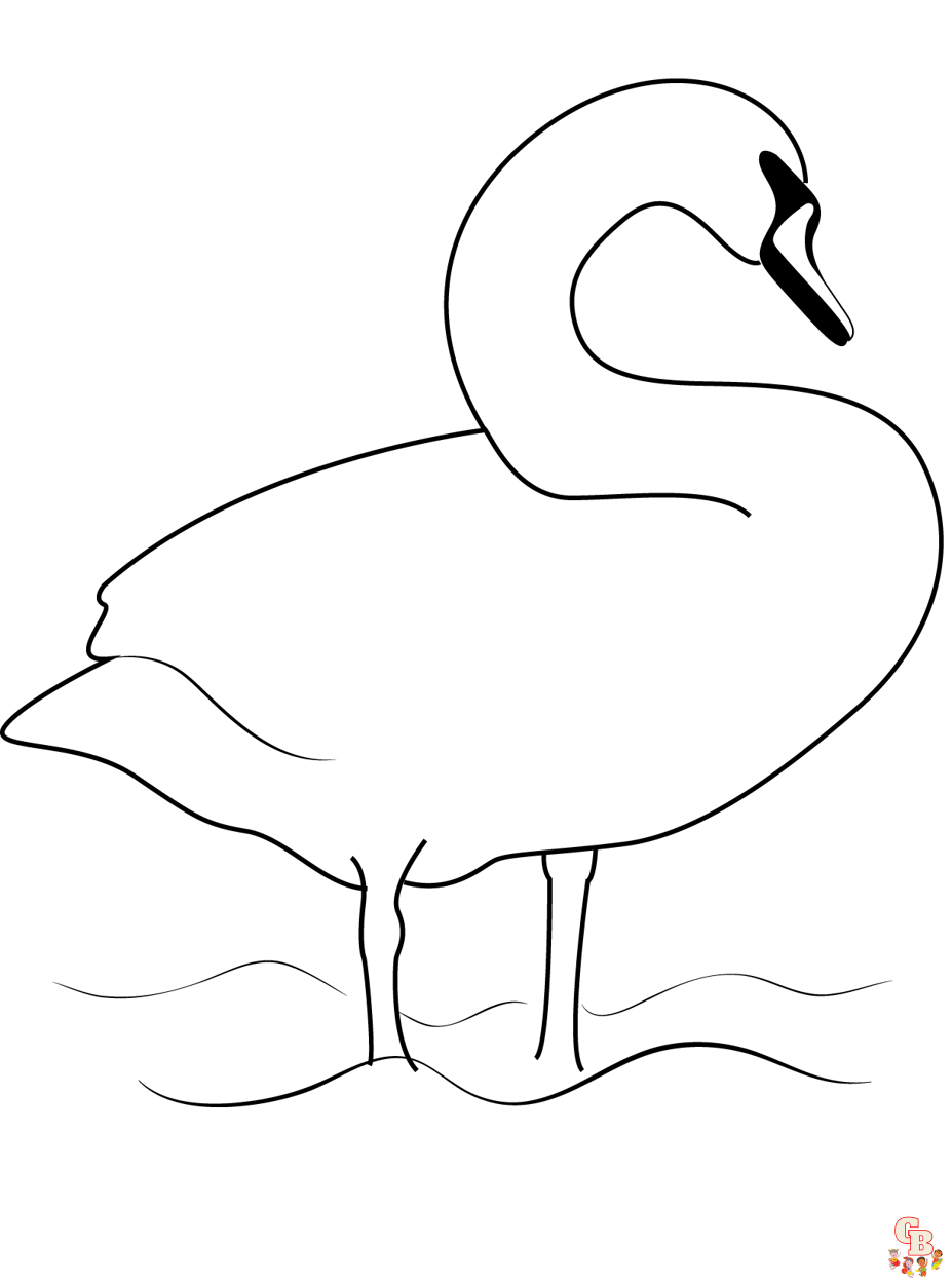 swan coloring pages 1