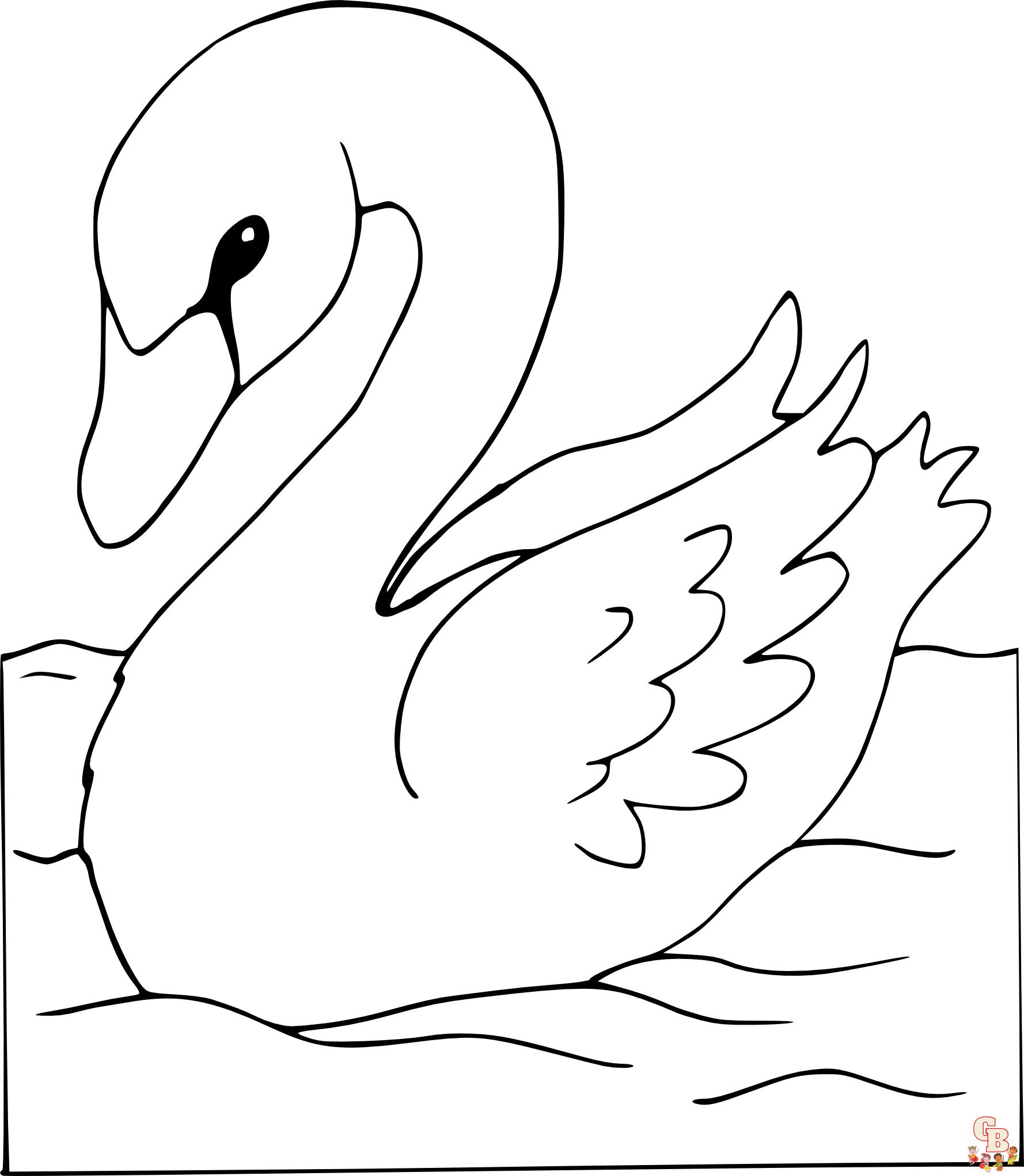 swan coloring pages 2