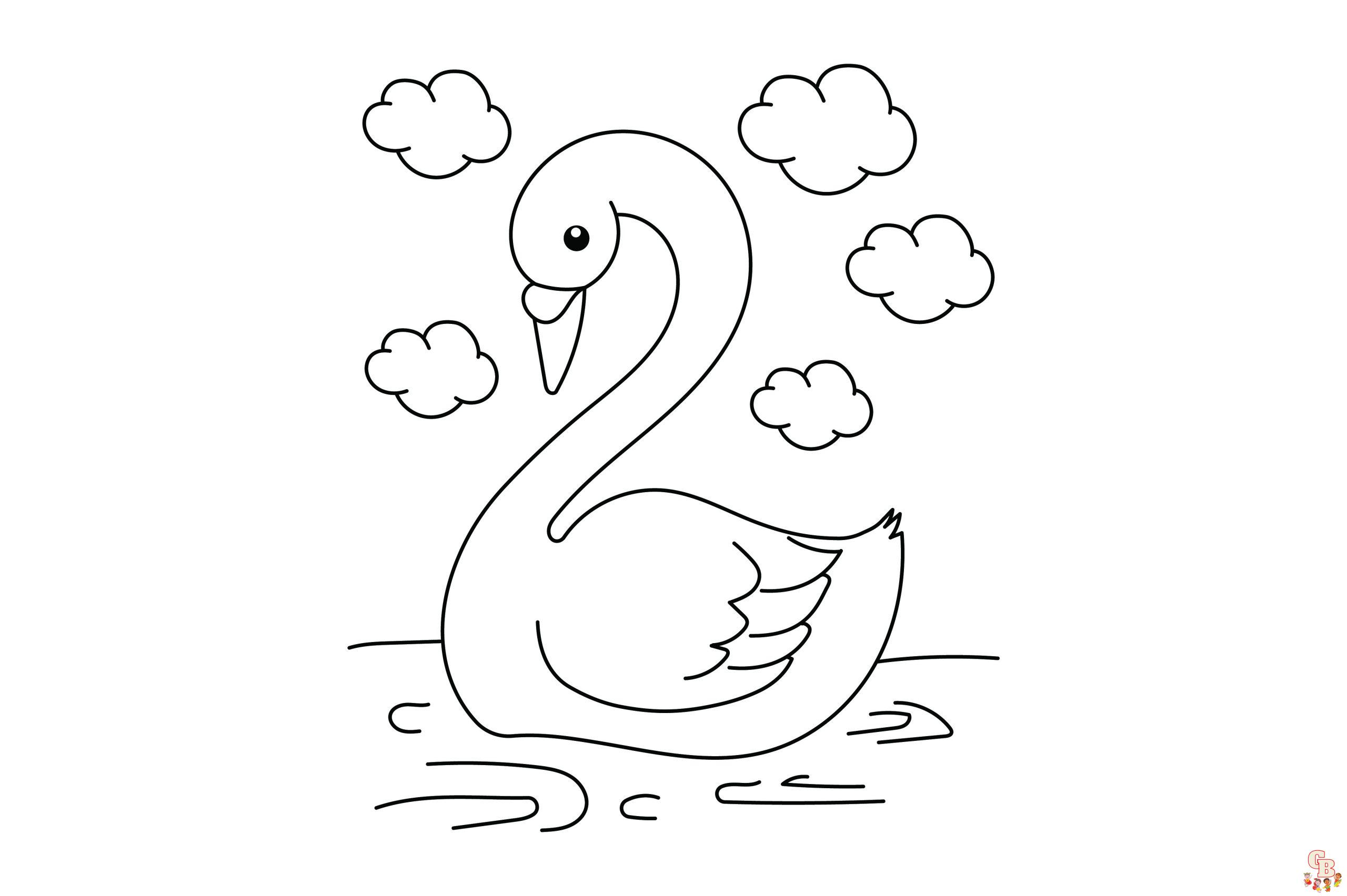 swan coloring pages 6