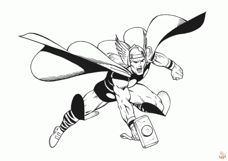 10 Free Printable Thor Coloring Pages for Unleashing Your Inner Superhero