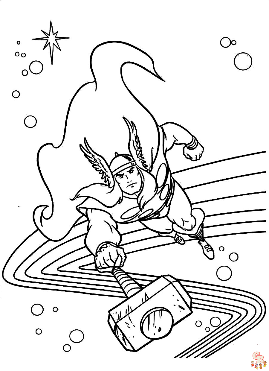 thor coloring page 1