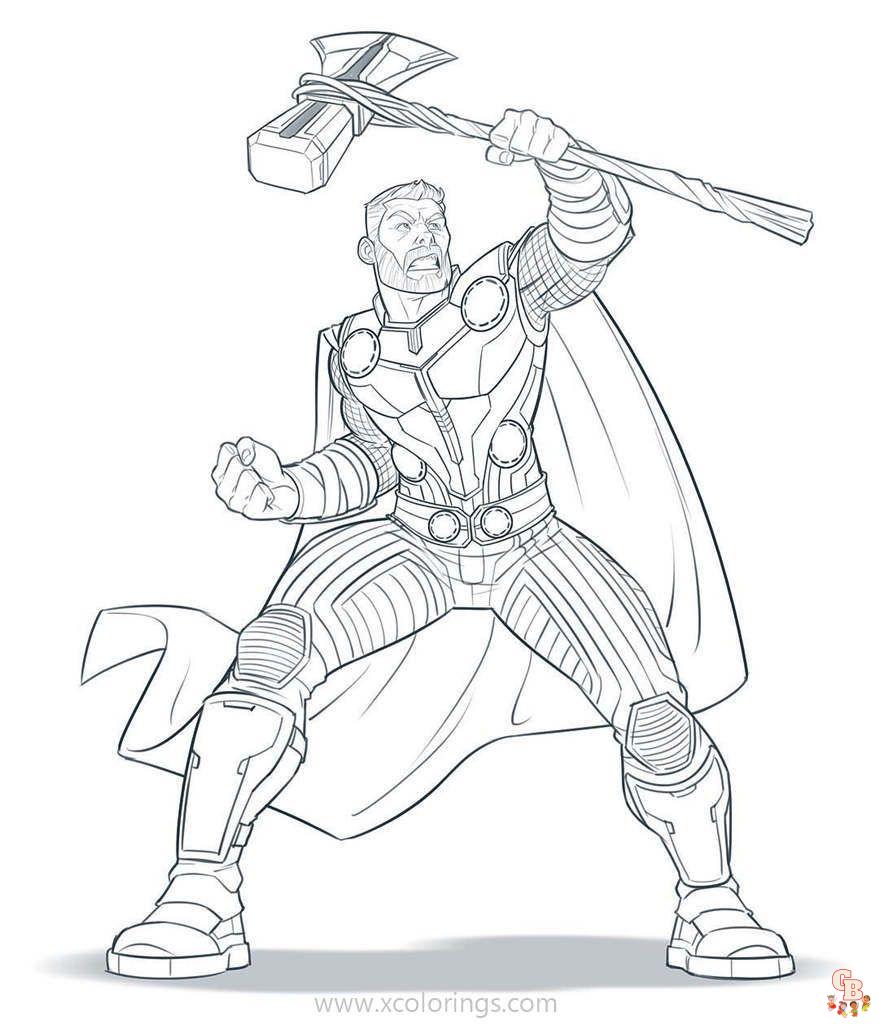 thor coloring page 3