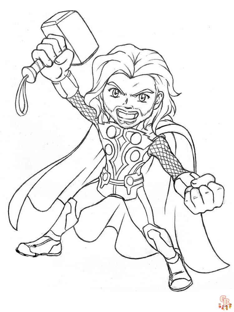 thor coloring page 4