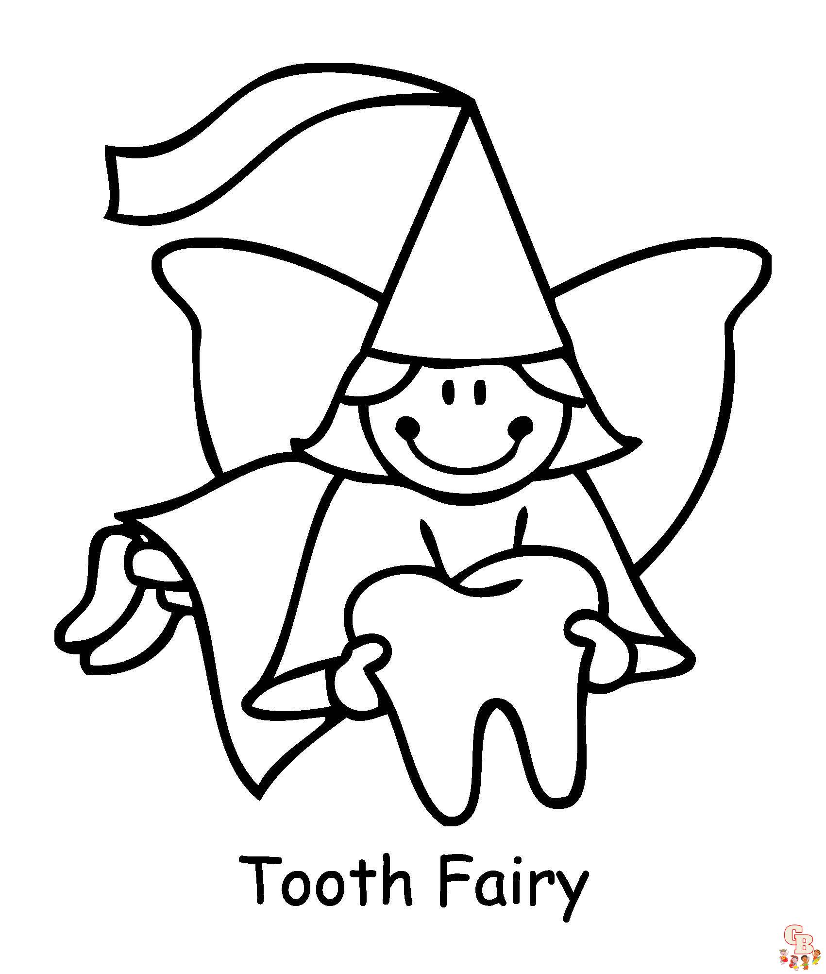 tooth fairy coloring pages 1