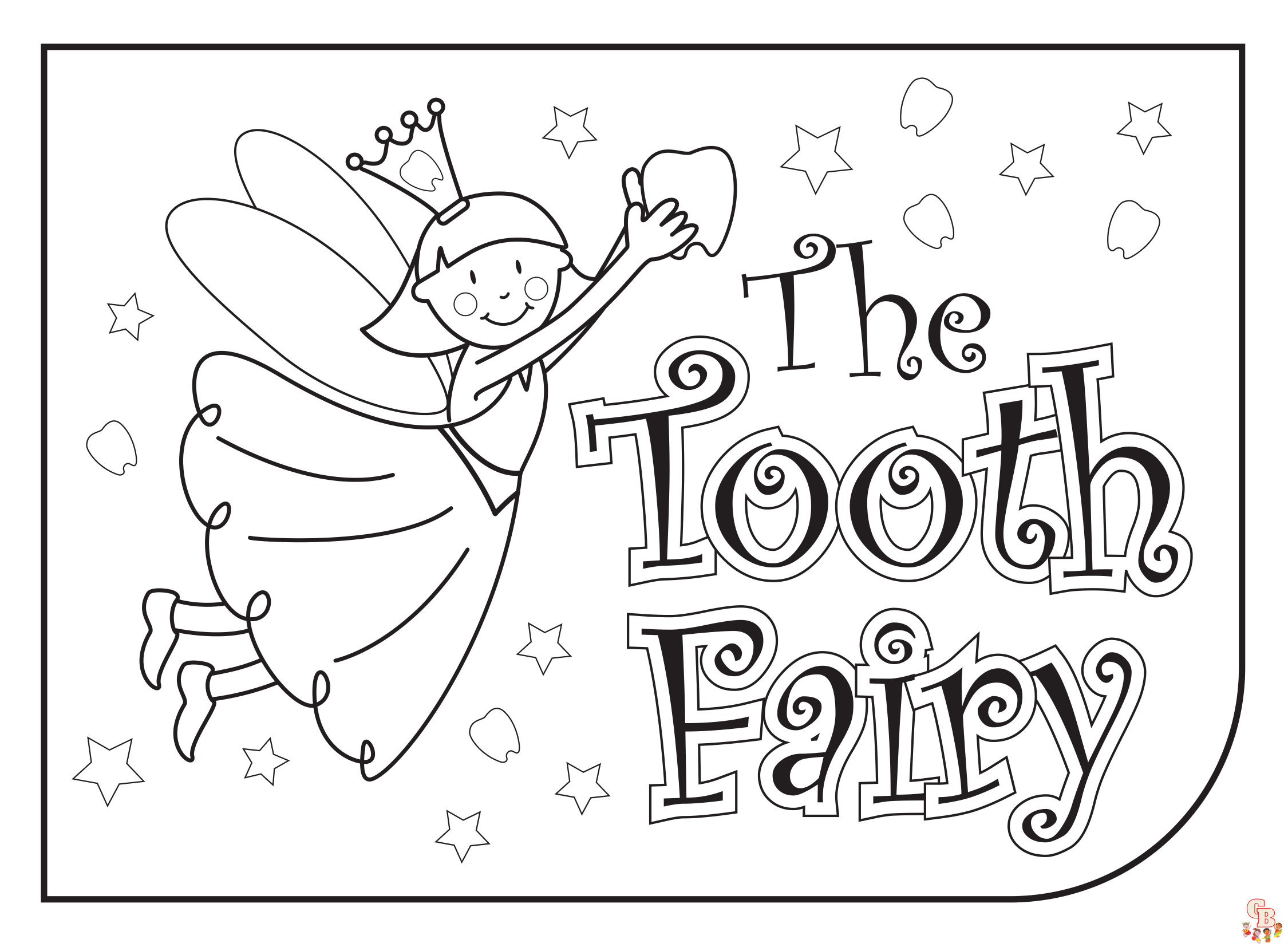 tooth fairy coloring pages 1