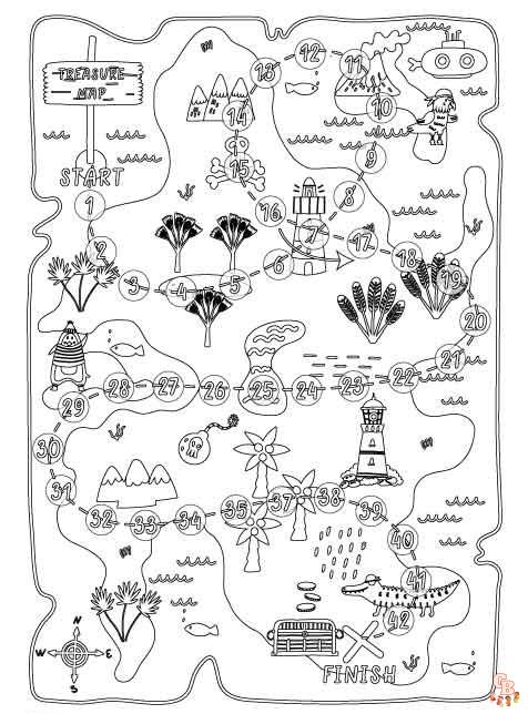treasure map coloring pages 2