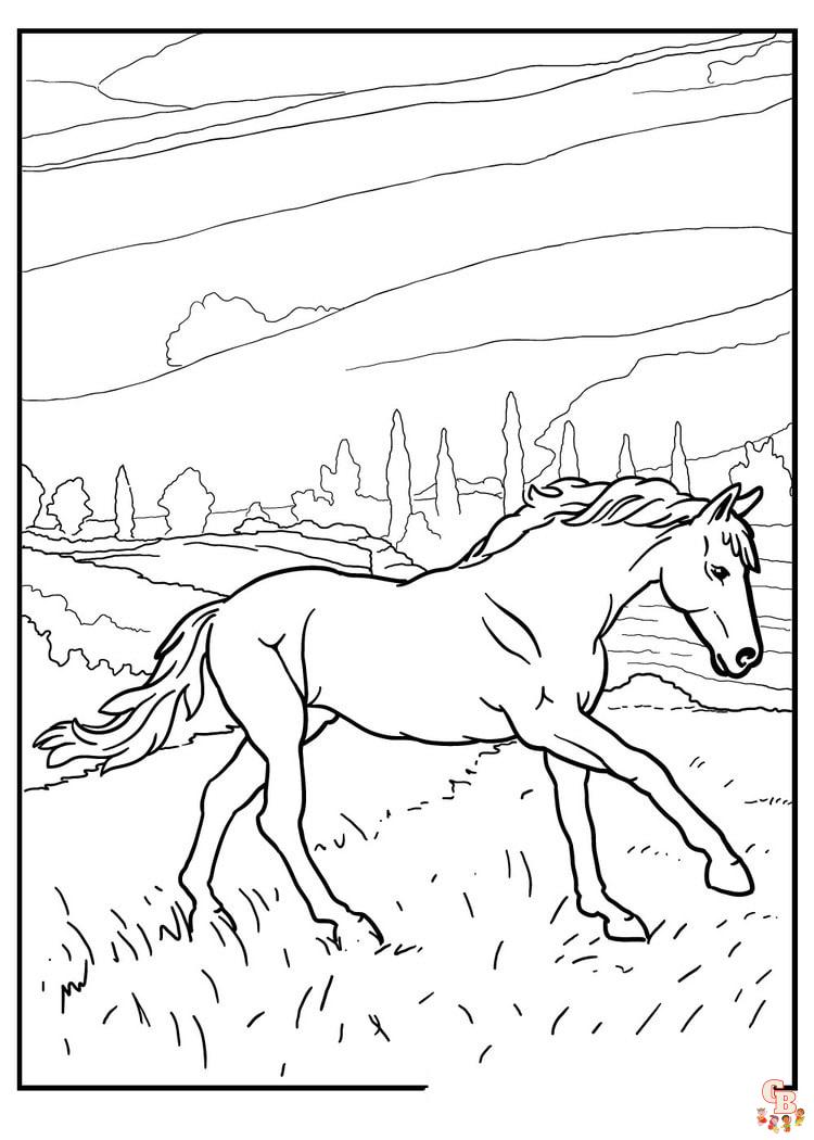 Wild Horse Coloring Pages
