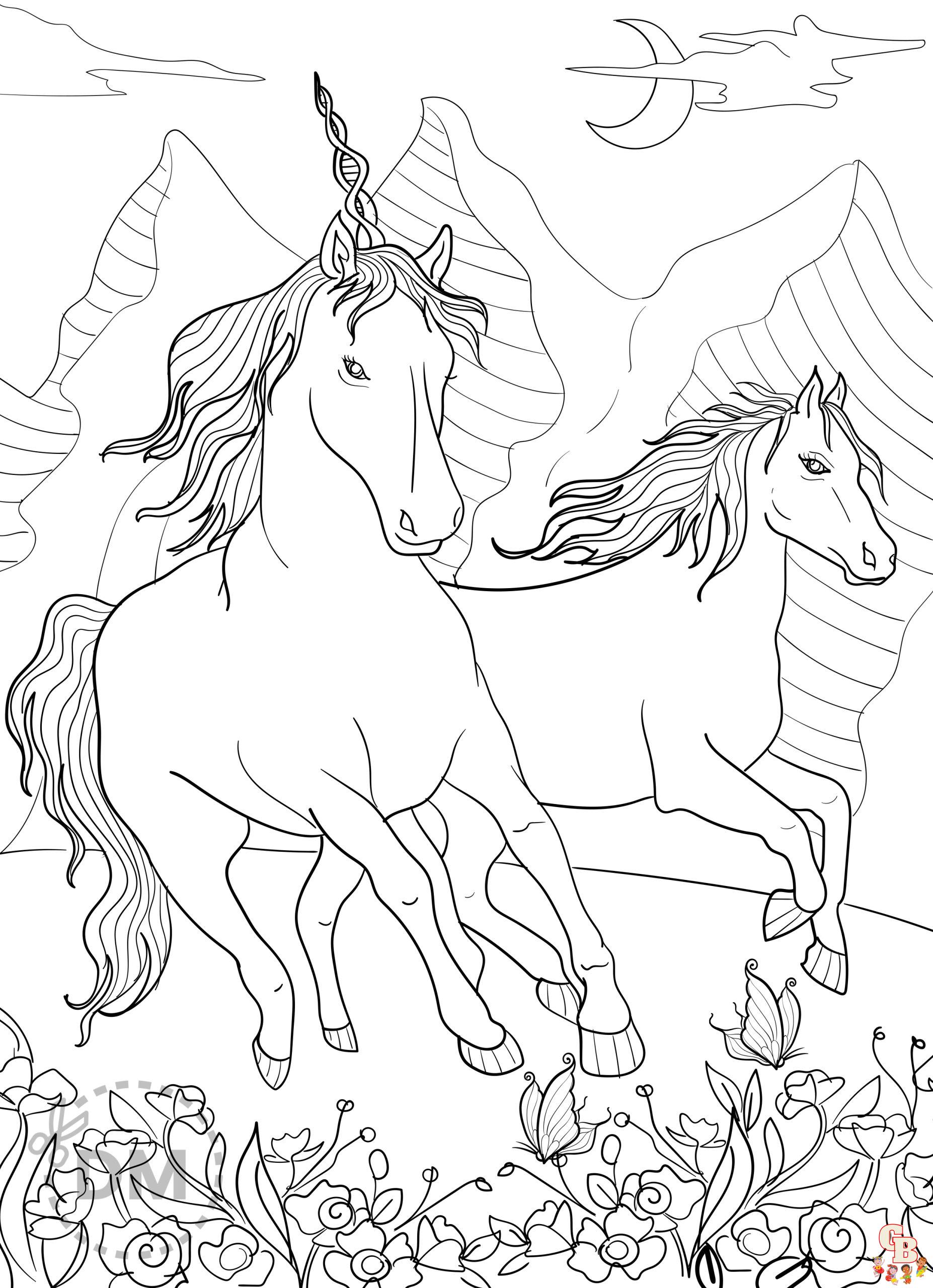 Wild Horse Coloring Pages