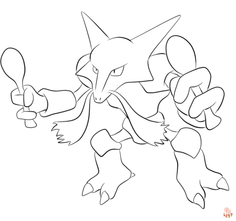 COMO DESENHAR O POKÉMON MEGA ALAKAZAM