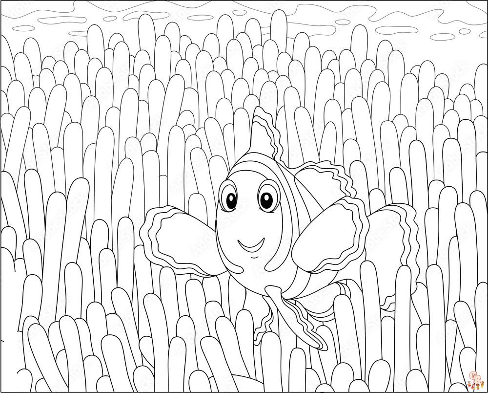 Anemone Fish Coloring Pages 1