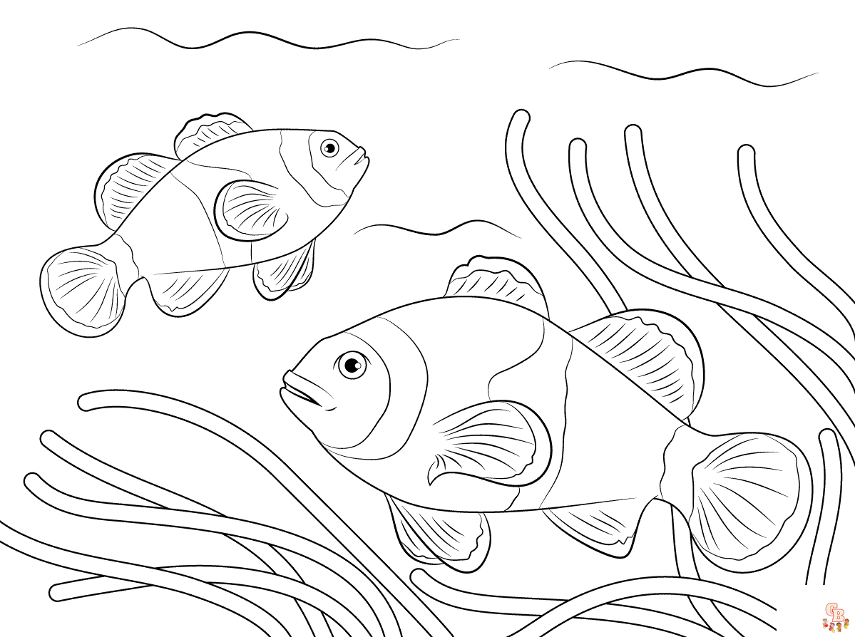 Anemone Fish Coloring Pages 1