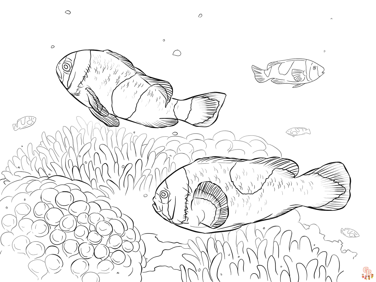 Anemone Fish Coloring Pages 2