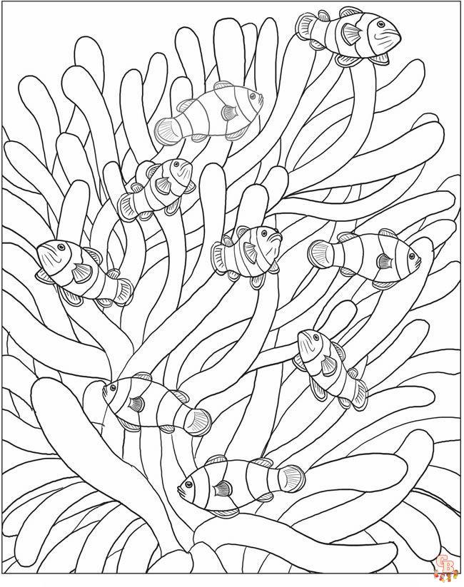 Anemone Fish Coloring Pages 3
