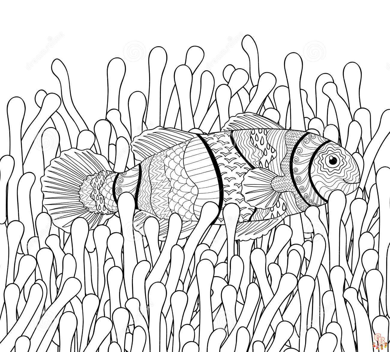 Anemone Fish Coloring Pages 7