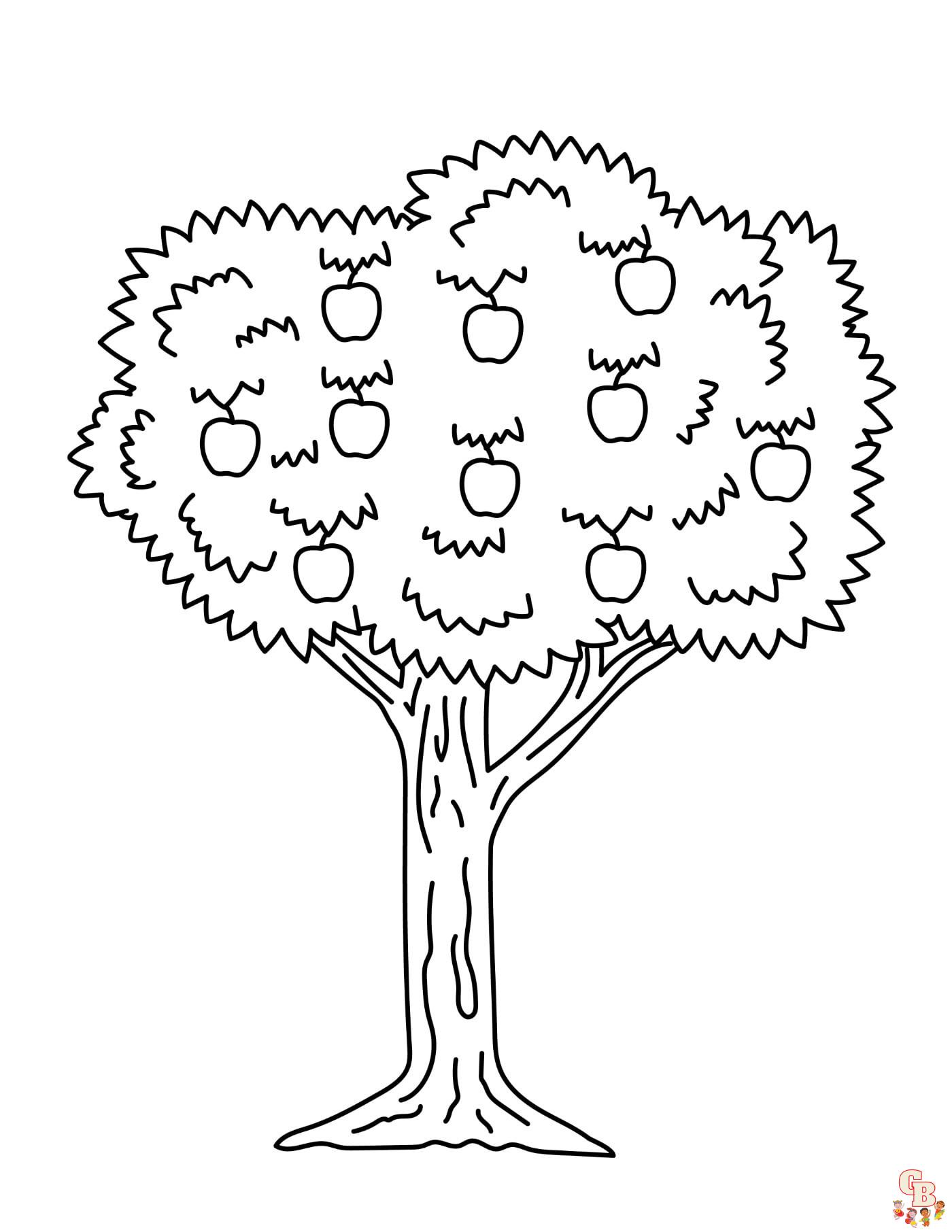 Apple Tree Coloring Pages 5
