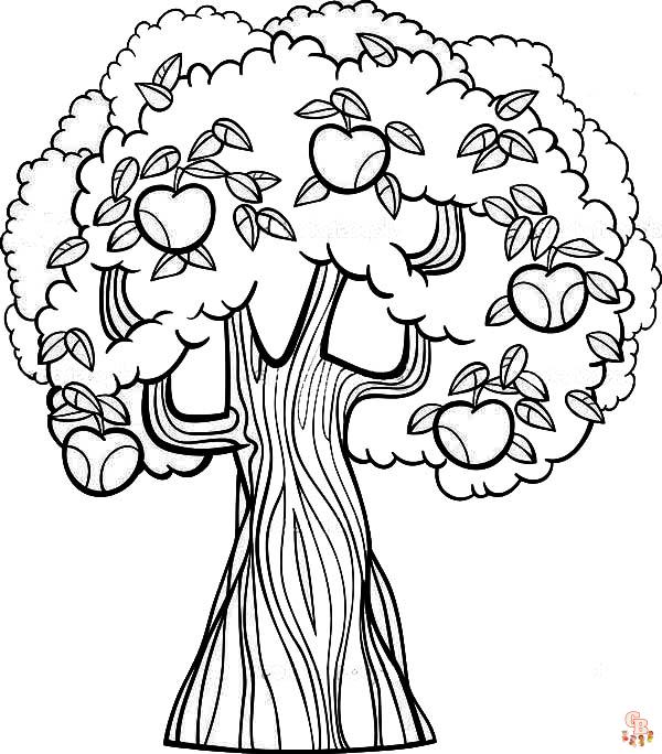 Apple Tree Coloring Pages 7
