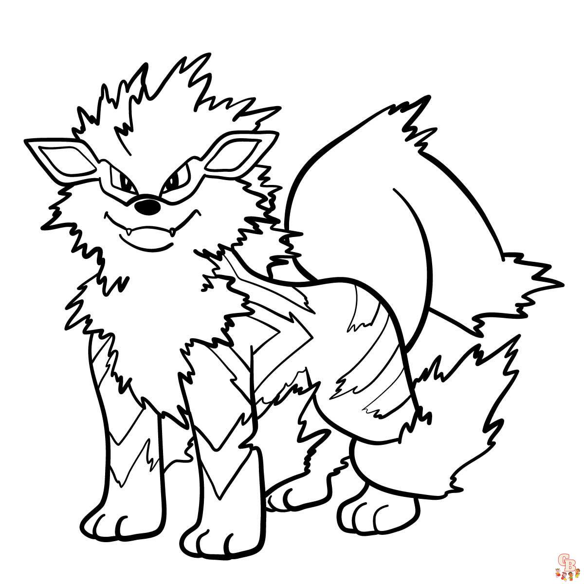 Arcanine coloring page