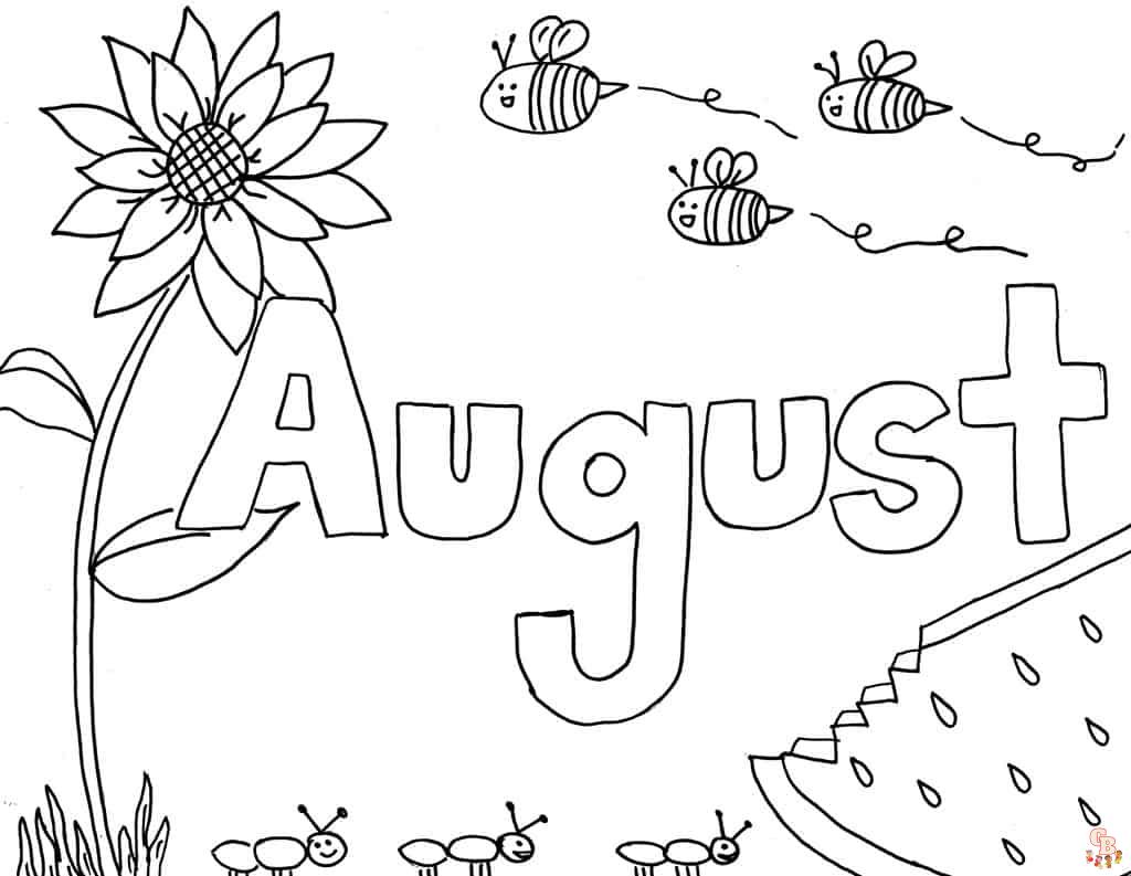 August Coloring Pages 1